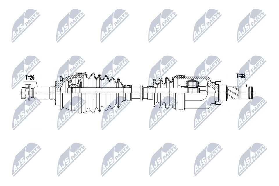 NTY NPW-BM-243: Veovõll esisild vasakul, 590mm