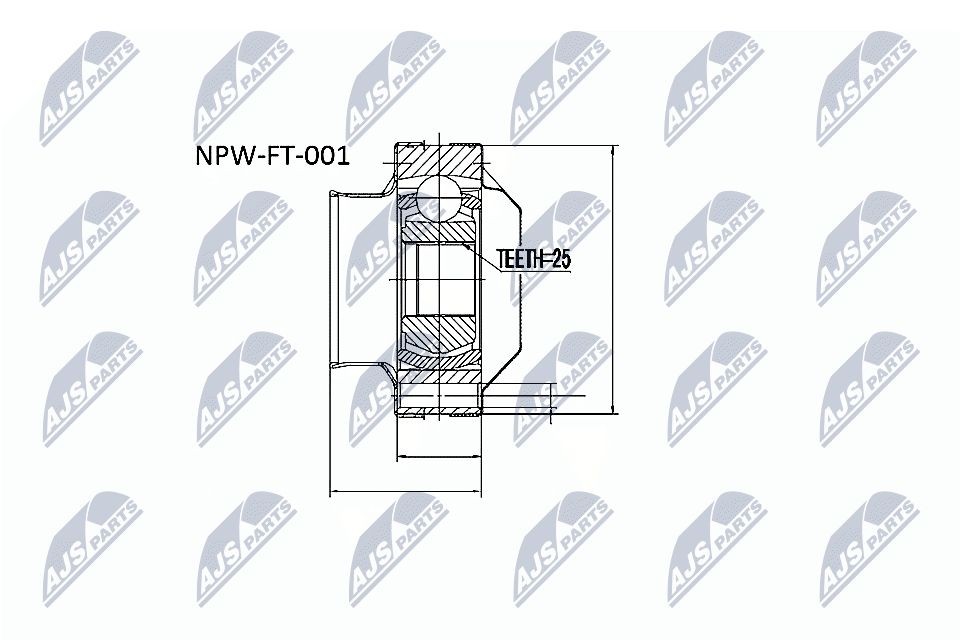 NTY NPW-FT-001A: Set articulatie, planetara spre cutia de viteze