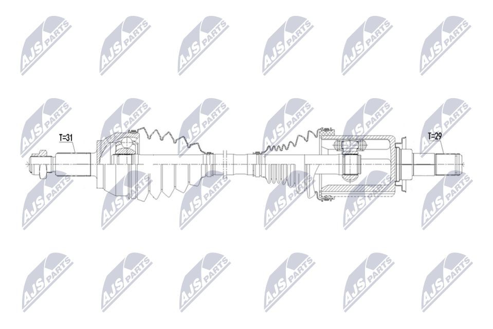 NTY NPW-LR-048: Veovõll esisild vasakul, 661mm
