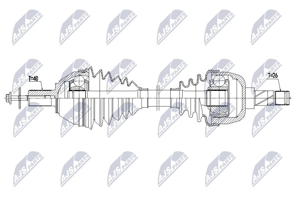 NTY NPW-VV-169: Veovõll esisild vasakul, 560mm