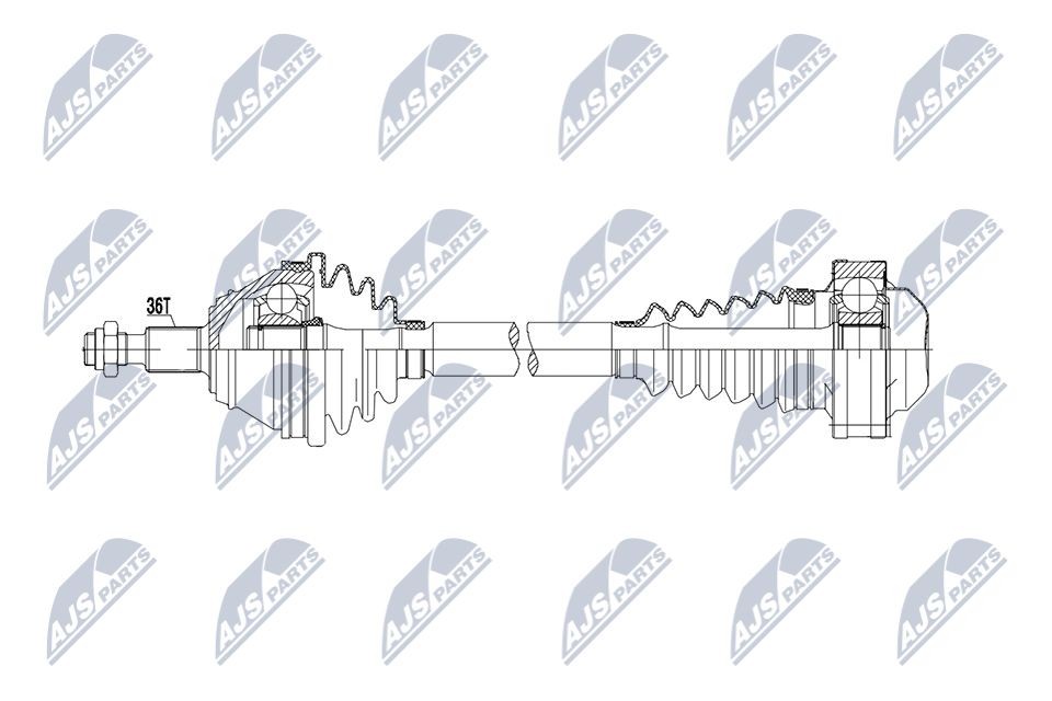 NTY NPW-VW-215: Veovõll esisild vasakul, 520mm