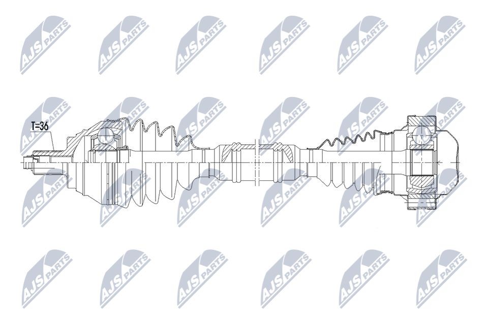 NTY NPW-VW-233: Planetara Axa fata dreapta, 764mm