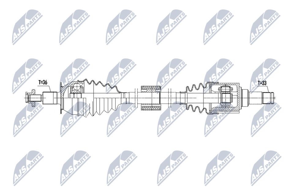 NTY NPW-VW-234: Veovõll esisild paremal, 909mm