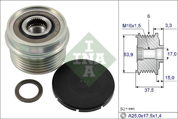 INA 535 0223 10: Sistem roata libera, generator Pt. montaj necesita scula speciala