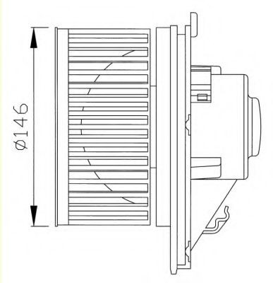 NRF 38341: Radiaatori ventilaator