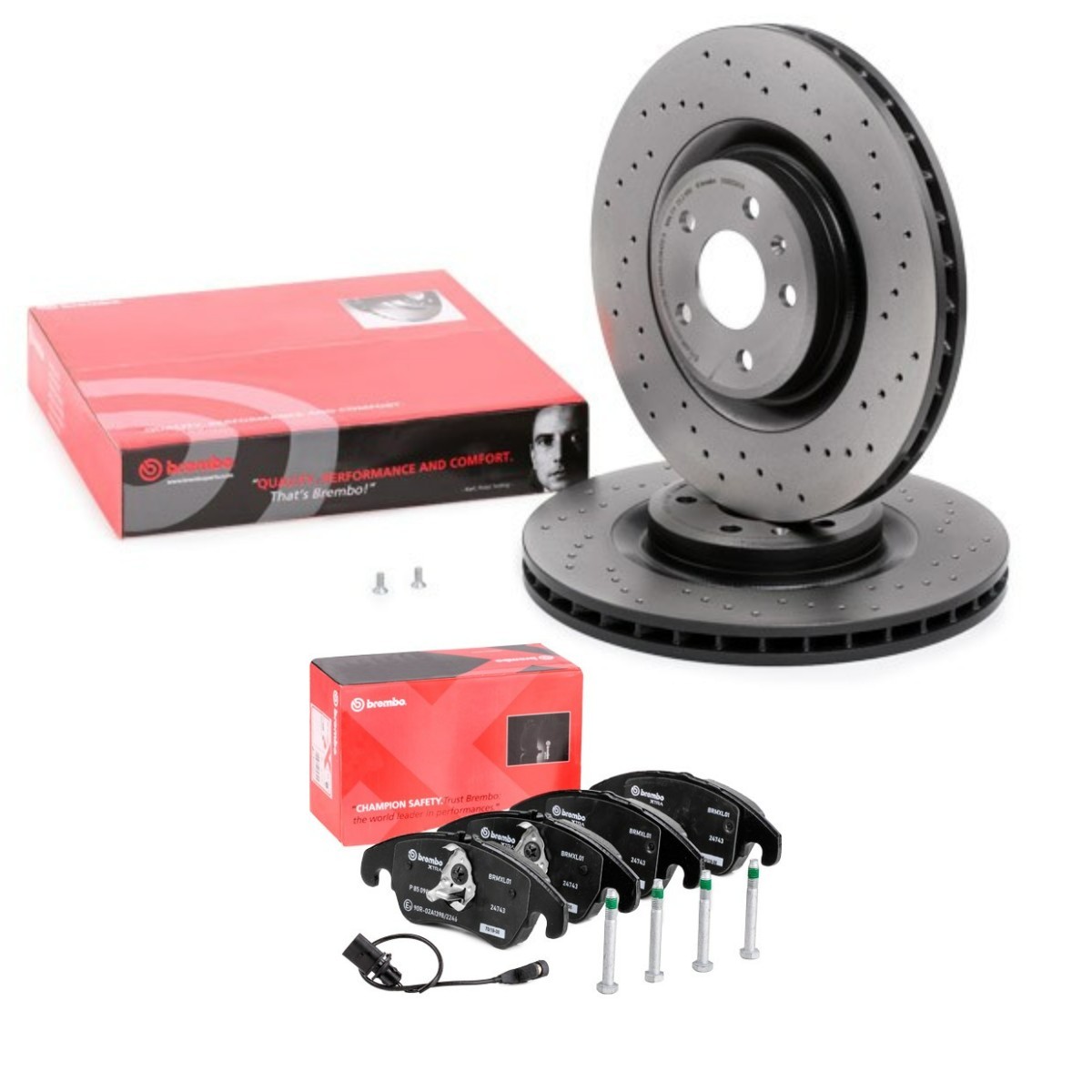 BREMBO BRB3405N0507: Pidurikomplekt, ketaspidur Ø: 345mm, augustatud/sise XTRA LINE