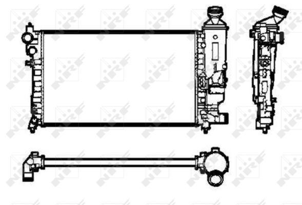 NRF 50434: Radiator, racire motor Aluminiu