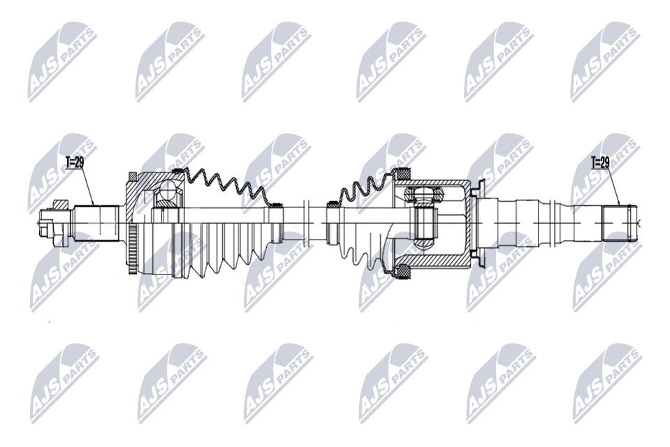 NTY NPW-LR-043: Veovõll esisild paremal, 997mm