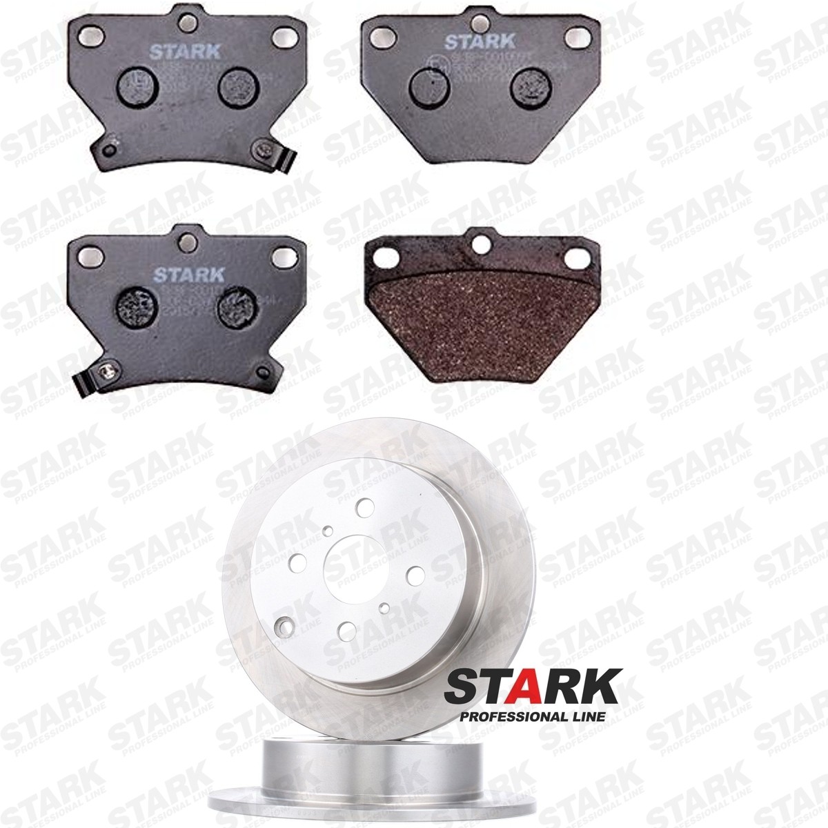 STARK SKBK-10993407: Pidurikomplekt, ketaspidur Tagasild, Ø: 269mm, täis