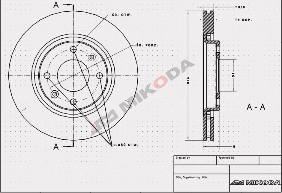 MIKODA 0286: Piduriketas Ø: 294mm, täis, Ø: 294mm
