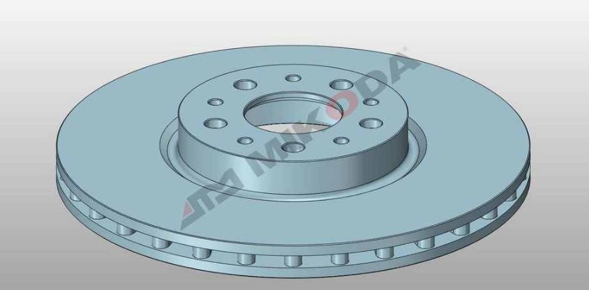 MIKODA 0391: Piduriketas Ø: 284mm, sisemine õhutus, Ø: 284mm