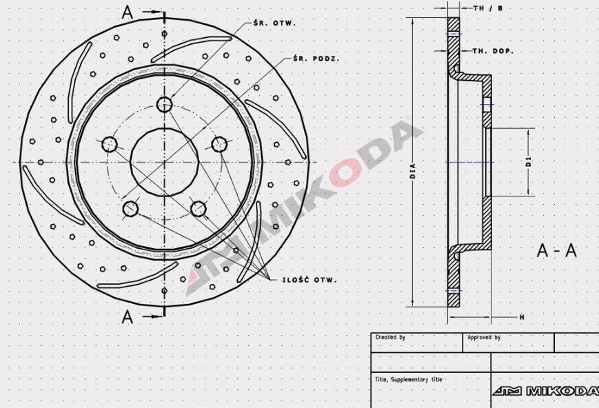 MIKODA 0533S: Piduriketas Ø: 247mm, piludega/augustatud, Ø: 247mm GT