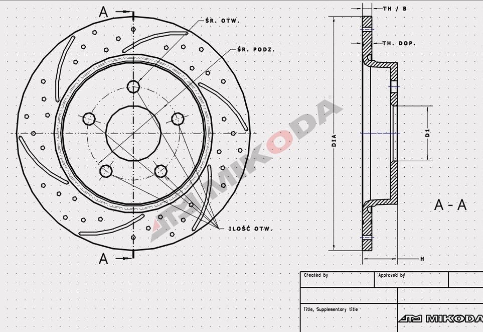 MIKODA 0550S: Piduriketas Ø: 247,0mm, piludega/augustatud, Ø: 247,0mm GT