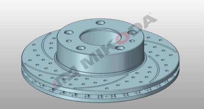 MIKODA 0563S: Piduriketas Ø: 280,0mm, piludega/augustatud, Ø: 280,0mm GT