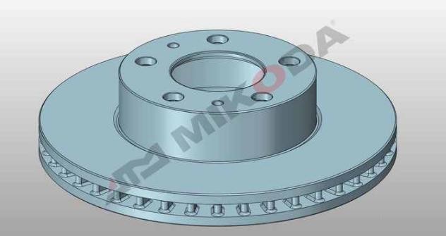 MIKODA 0578: Piduriketas Ø: 280mm, sisemine õhutus, Ø: 280mm