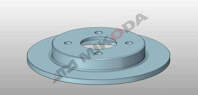 MIKODA 0714: Piduriketas Ø: 253mm, täis, Ø: 253mm