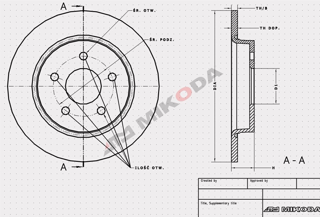 MIKODA 0752: Piduriketas Ø: 271mm, täis, Ø: 271mm