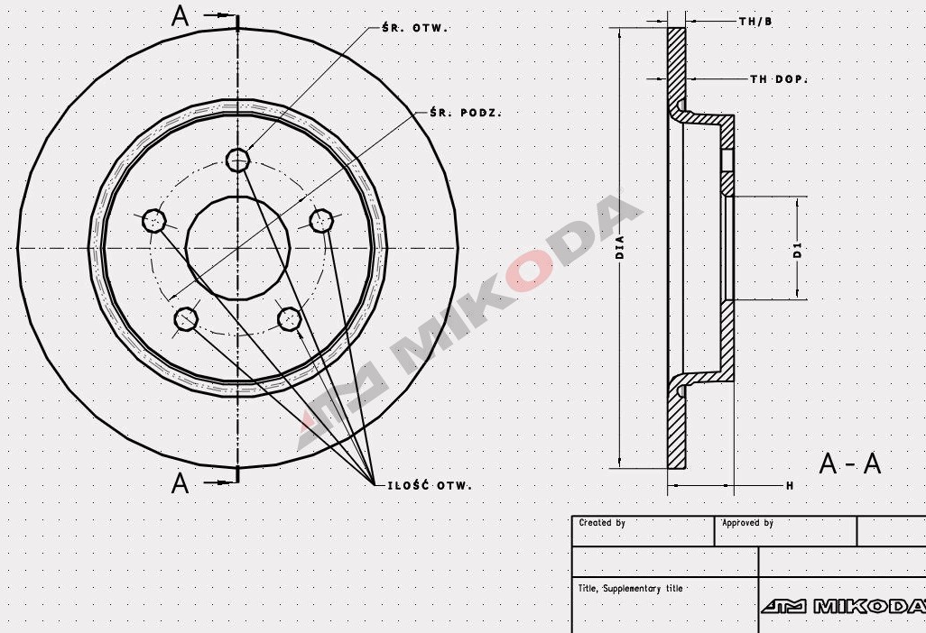 MIKODA 1415: Piduriketas Ø: 278mm, täis, Ø: 278mm