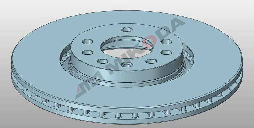 MIKODA 1635: Piduriketas Ø: 308,0mm, õhutusega, Ø: 308,0mm
