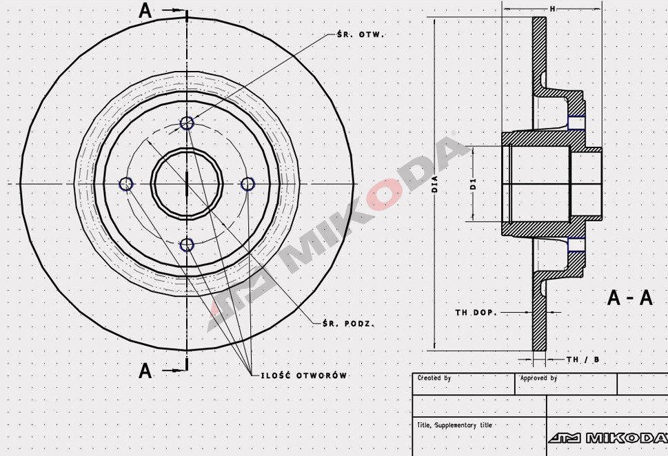 MIKODA 1742: Piduriketas Ø: 274mm, täis, Ø: 274mm