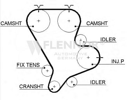 FLENNOR 4443V: Curea de distributie dinti: 151