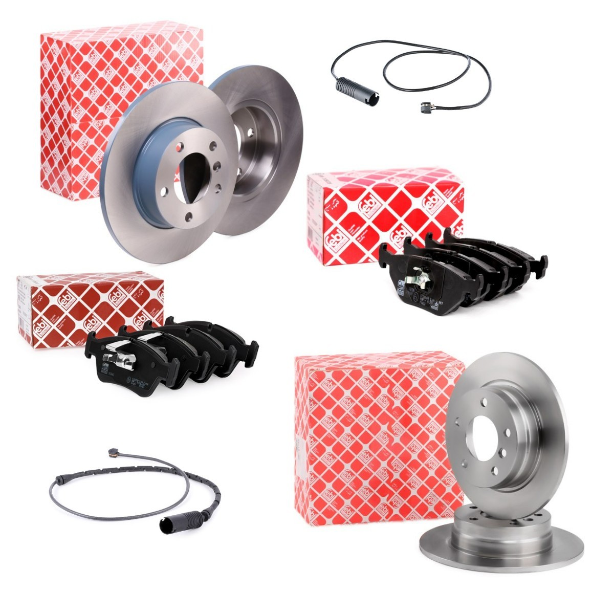 FEBI BILSTEIN FBL3405FR057: Pidurikomplekt, ketaspidur Esisild, esisild vasakul, esisild paremal, Tagasild, Tagasild vasakul, Tagasild paremal, Ø: 286, 280mm, täis