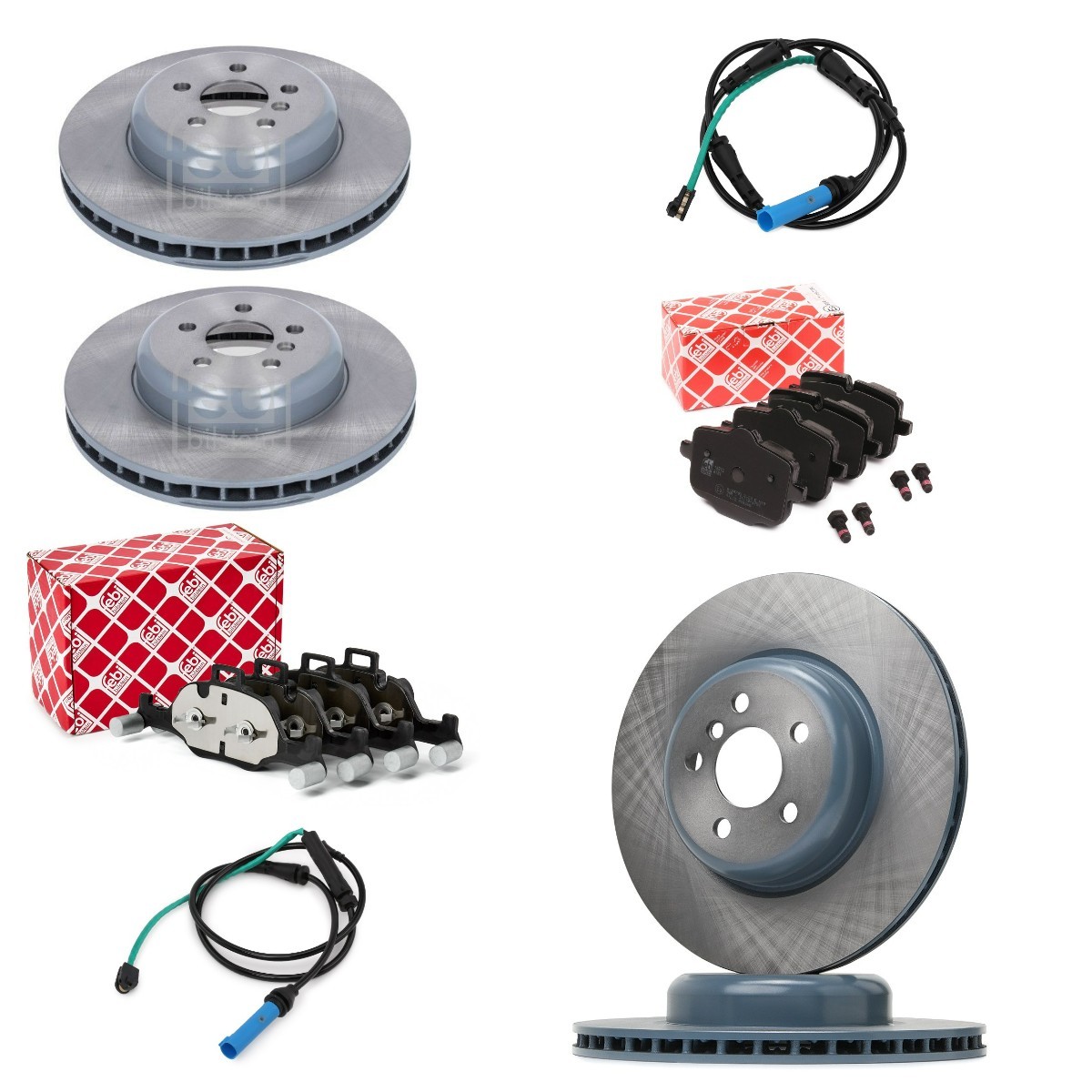 FEBI BILSTEIN FBL3405FR077: Pidurikomplekt, ketaspidur Esisild, esisild vasakul, esisild paremal, Tagasild, Tagasild vasakul, Tagasild paremal, Ø: 348, 345mm, sisemine õhutus