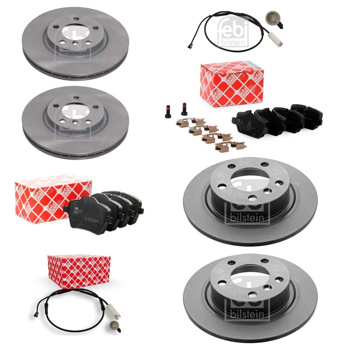 FEBI BILSTEIN FBL3405FR082: Pidurikomplekt, ketaspidur Esisild, esisild vasakul, esisild paremal, Tagasild, Tagasild vasakul, Tagasild paremal, Ø: 307, 280mm, sisemine õhutus, täis