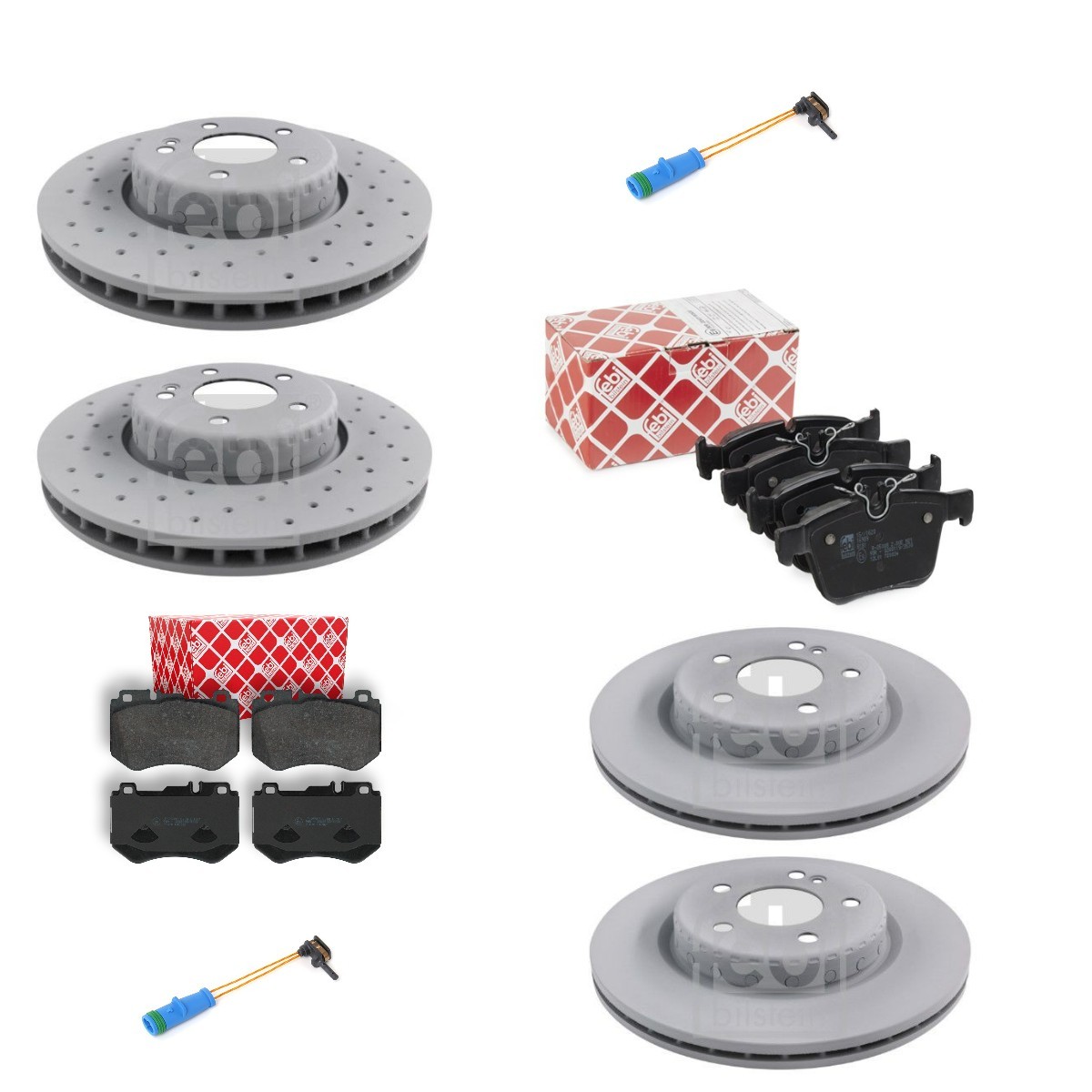 FEBI BILSTEIN FBL3405FR098: Pidurikomplekt, ketaspidur Esisild, Tagasild, Ø: 318, 300mm, augustatud/sise, kaheosaline piduriketas, sisemine õhutus
