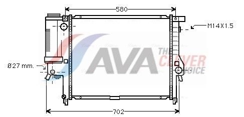 AVA COOLING SYSTEMS BW2121: Chladič motora ** CLEVER FIT ** bez vyrovnavacej nadrzky