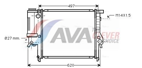 AVA COOLING SYSTEMS BW2124: Radiator, racire motor cu vas de expansiune