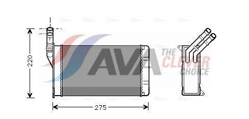 AVA COOLING SYSTEMS CN6082: Schimbator caldura, incalzire habitaclu