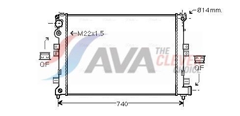 AVA COOLING SYSTEMS CNA2089: Radiatore motore ** CLEVER FIT ** senza serbatoio compensazione