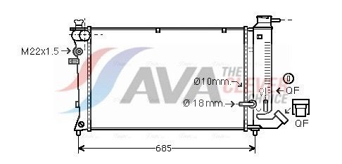 AVA COOLING SYSTEMS CNA2114: Radiator, racire motor ** CLEVER FIT ** cu vas de expansiune