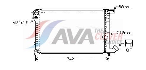 AVA COOLING SYSTEMS CNA2134: Radiatorius, variklio aušinimas