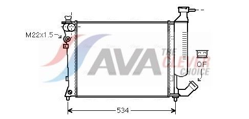 AVA COOLING SYSTEMS CNA2154: Radiateur du moteur ** CLEVER FIT ** avec vase d'expansion