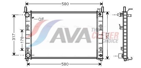 AVA COOLING SYSTEMS FDA2324: Radiator, racire motor ** CLEVER FIT ** fara vas de expansiune