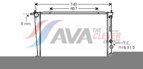 AVA COOLING SYSTEMS HY2050: Radiateur du moteur ** CLEVER FIT ** avec radiateur d’huile, sans vase d'expansion