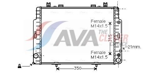 AVA COOLING SYSTEMS MSA2131: Radiateur ** CLEVER FIT ** met oliekoeler, Met frame