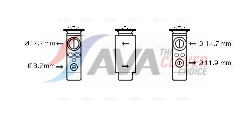 AVA COOLING SYSTEMS OL1461: Ekspansiooniklapp, kliimaseade