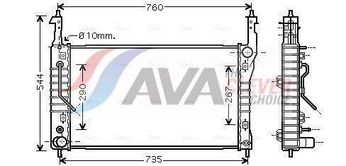 AVA COOLING SYSTEMS OL2056: Chladič, chlazení motoru