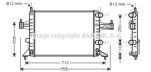 AVA COOLING SYSTEMS OL2303: Radiaator, mootorijahutus
