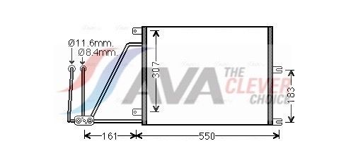 AVA COOLING SYSTEMS OLA5265: Kondensaator, kliimaseade ** CLEVER FIT ** ilma kuivatita