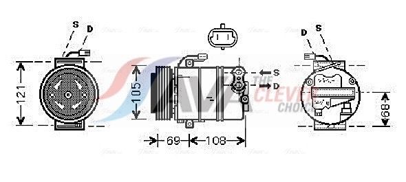 AVA COOLING SYSTEMS OLK358: Compresor AC