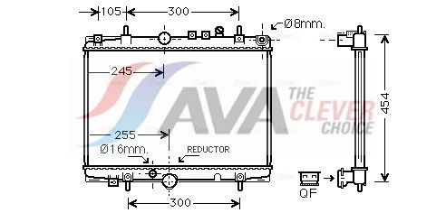 AVA COOLING SYSTEMS PE2235: Radiador, refrigeración del motor ** CLEVER FIT ** sin depósito de compensación