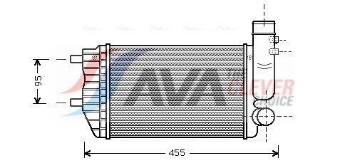 AVA COOLING SYSTEMS PE4183: Intercooler Racord stânga, unghiular, fara cuplare rapida