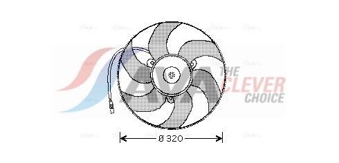 AVA COOLING SYSTEMS PE7513: Ventilator, radiator 305mm, fara unitate de control, fara rama aerisire radiator, fara rezistenta