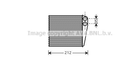 AVA COOLING SYSTEMS RT6396: Scambiatore calore per riscaldamento abitacolo senza tubazione