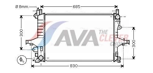 AVA COOLING SYSTEMS RT7532: Ventilator, radiator 295mm, fara regulator integrat