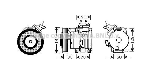AVA COOLING SYSTEMS TOK448: Compresor AC